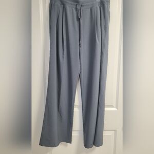 Calia Journey Wide Leg Pants, Size Large, Blue Mid Rise, Drawstring